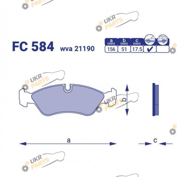 Тормозные колодки FriCo FC 584